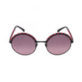 Chanel Sunglasses CC Logo Gradient Lens Round Leather Eyewear