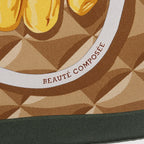 Hermes Scarf Carre 90 Beaute Composee Beige Silk — view 4