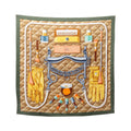Hermes Scarf Carre 90 Beaute Composee Beige Silk