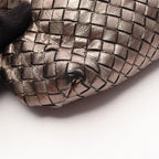 Bottega Veneta Shoulder Bag Intrecciato Champagne Gold Leather — view 9