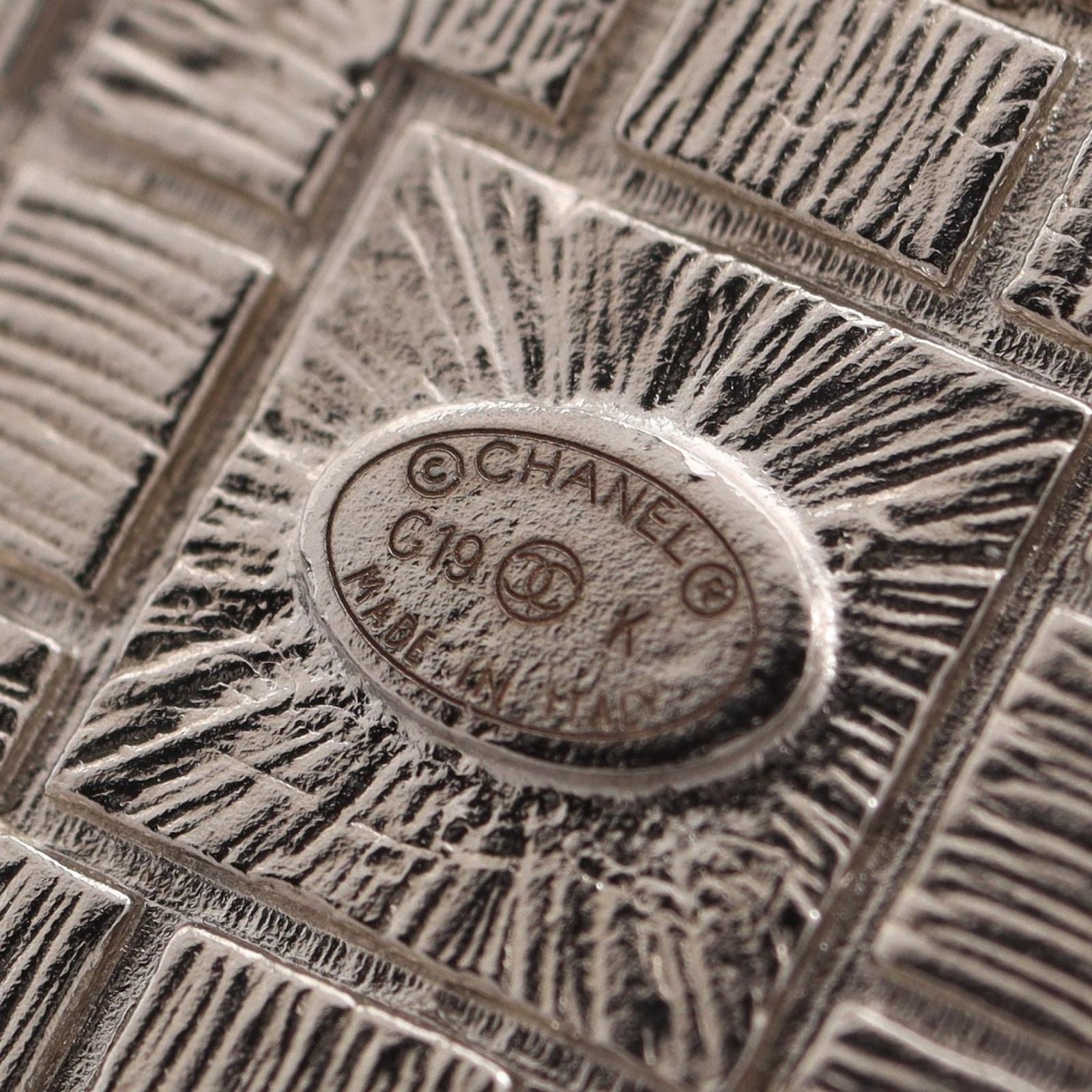 Chanel Brooch CC Logo Square Brooches — view 3