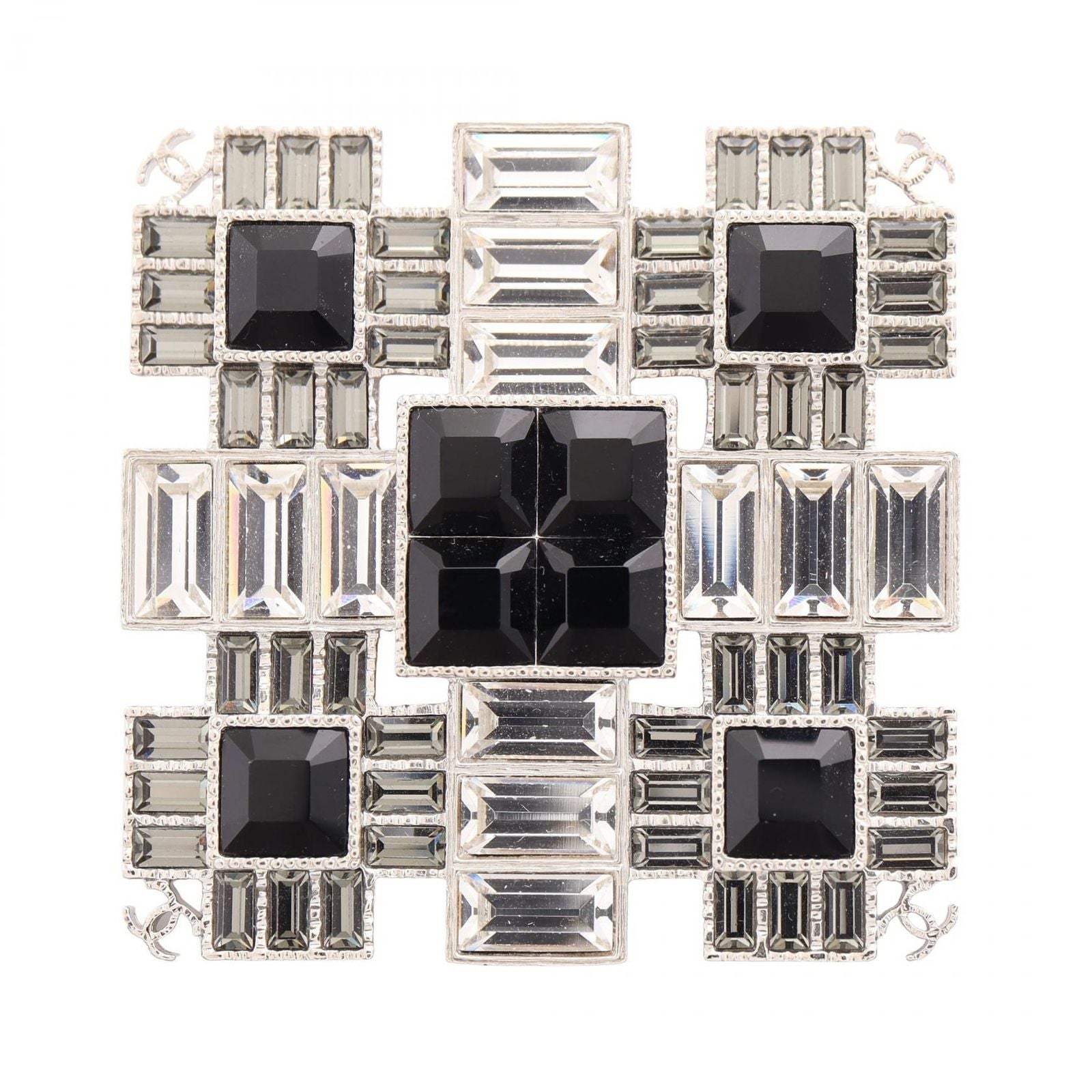 Chanel Brooch CC Logo Square Brooches