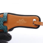 Hermes Charm Oran Nano Natural Blue Petrol Exotic Cles the Keychain — view 3