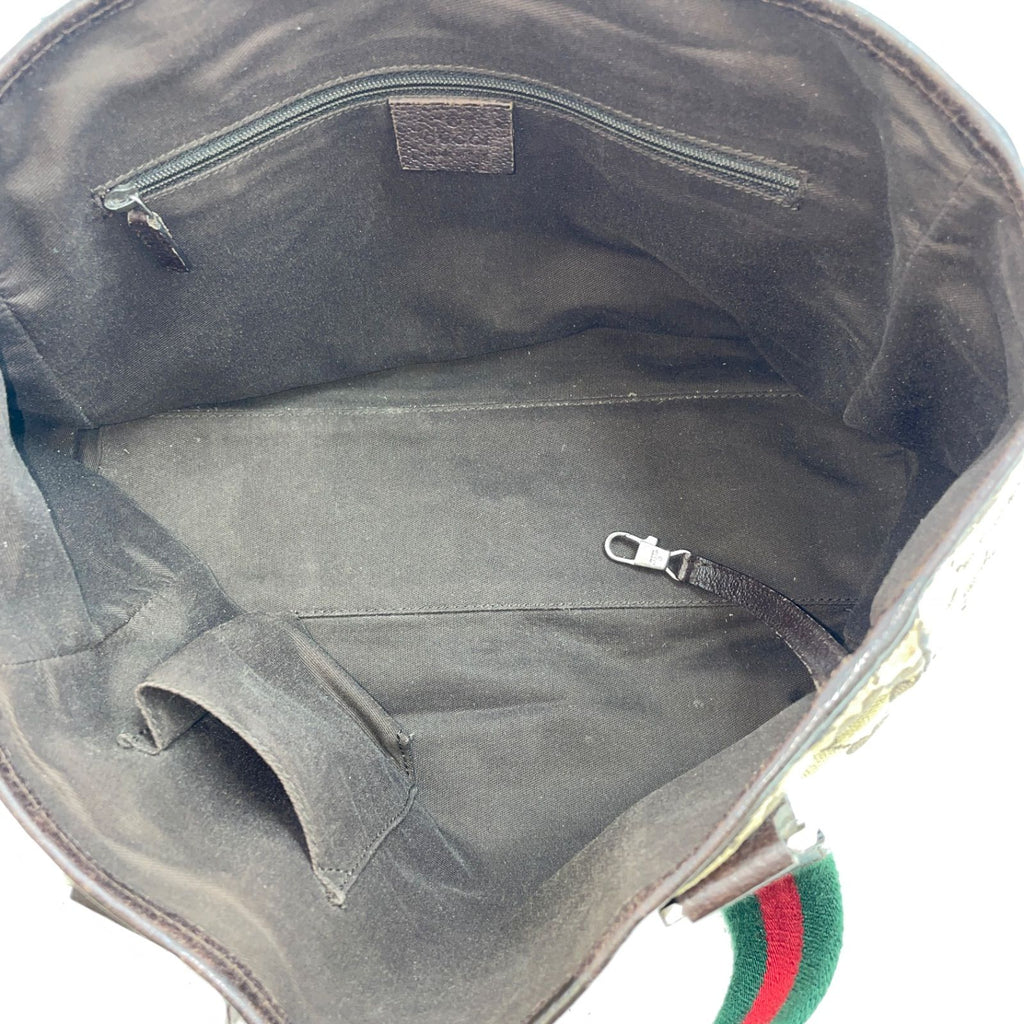 Gucci GG Canvas Tote Sherry Line Brown — view 7