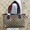 Gucci GG Canvas Tote Sherry Line Brown