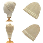 Hermes Knit Cap Hat Beanie Cashmere Logo Beige SM Martin Margiela Era New — view 2