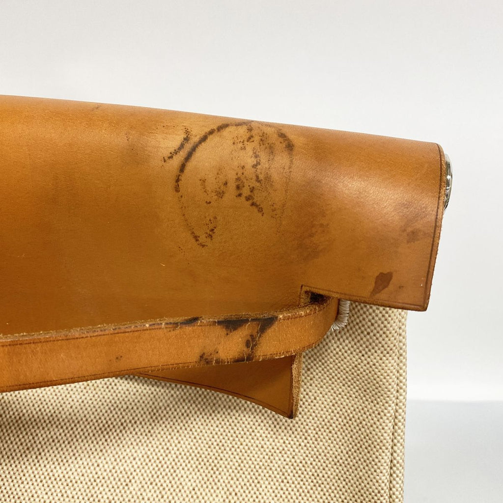 Hermes Handbag Herbag Toile Ash Natural Silver 2-Way — view 7