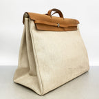 Hermes Handbag Herbag Toile Ash Natural Silver 2-Way — view 2