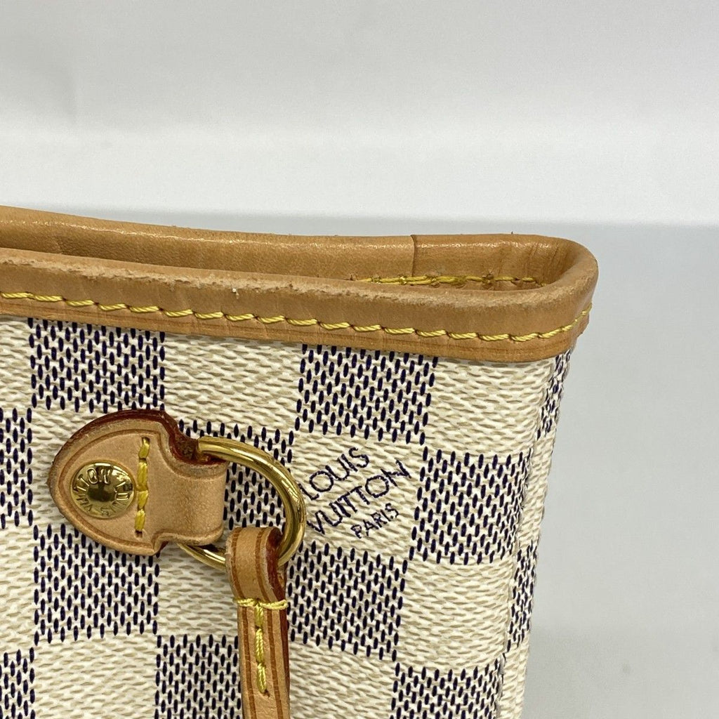 Louis Vuitton Tote Bag Damier Azur Neverfull PM White — view 8