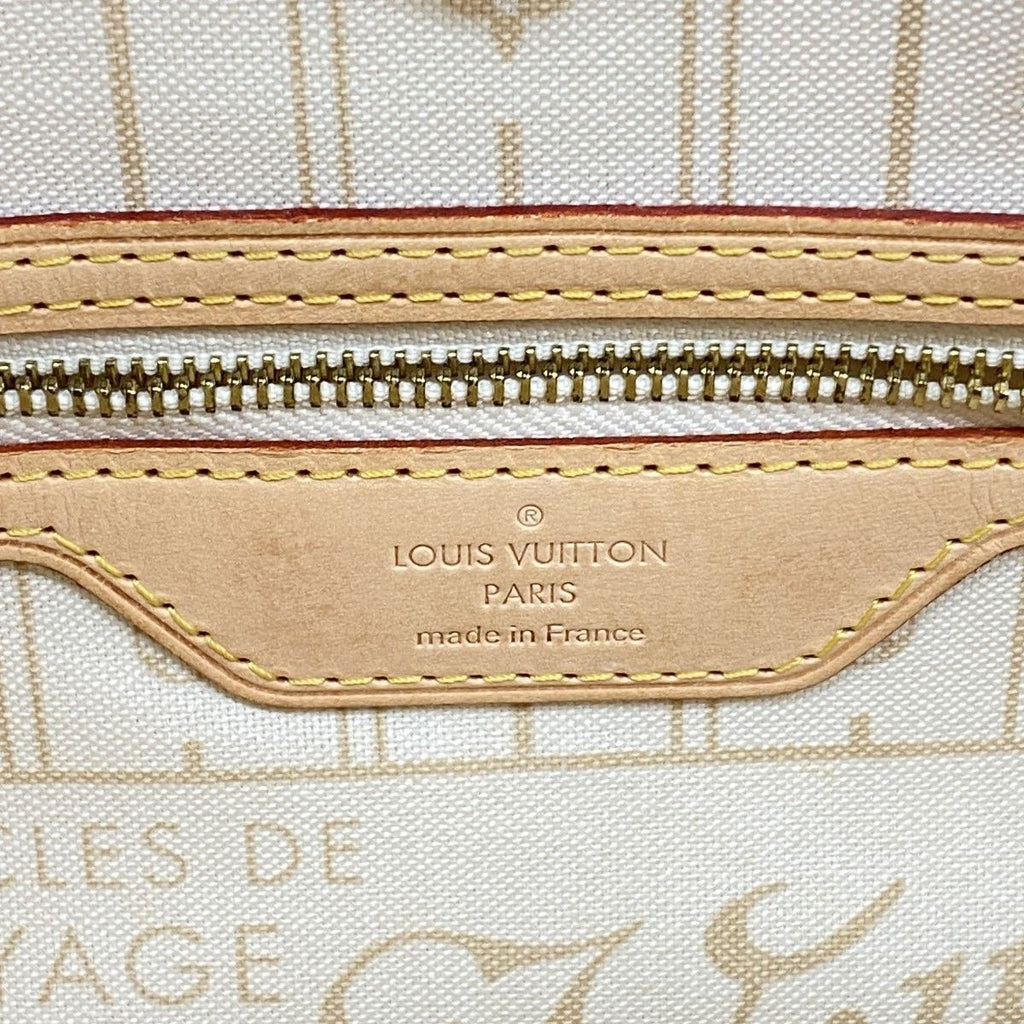 Louis Vuitton Tote Bag Damier Azur Neverfull PM White — view 5