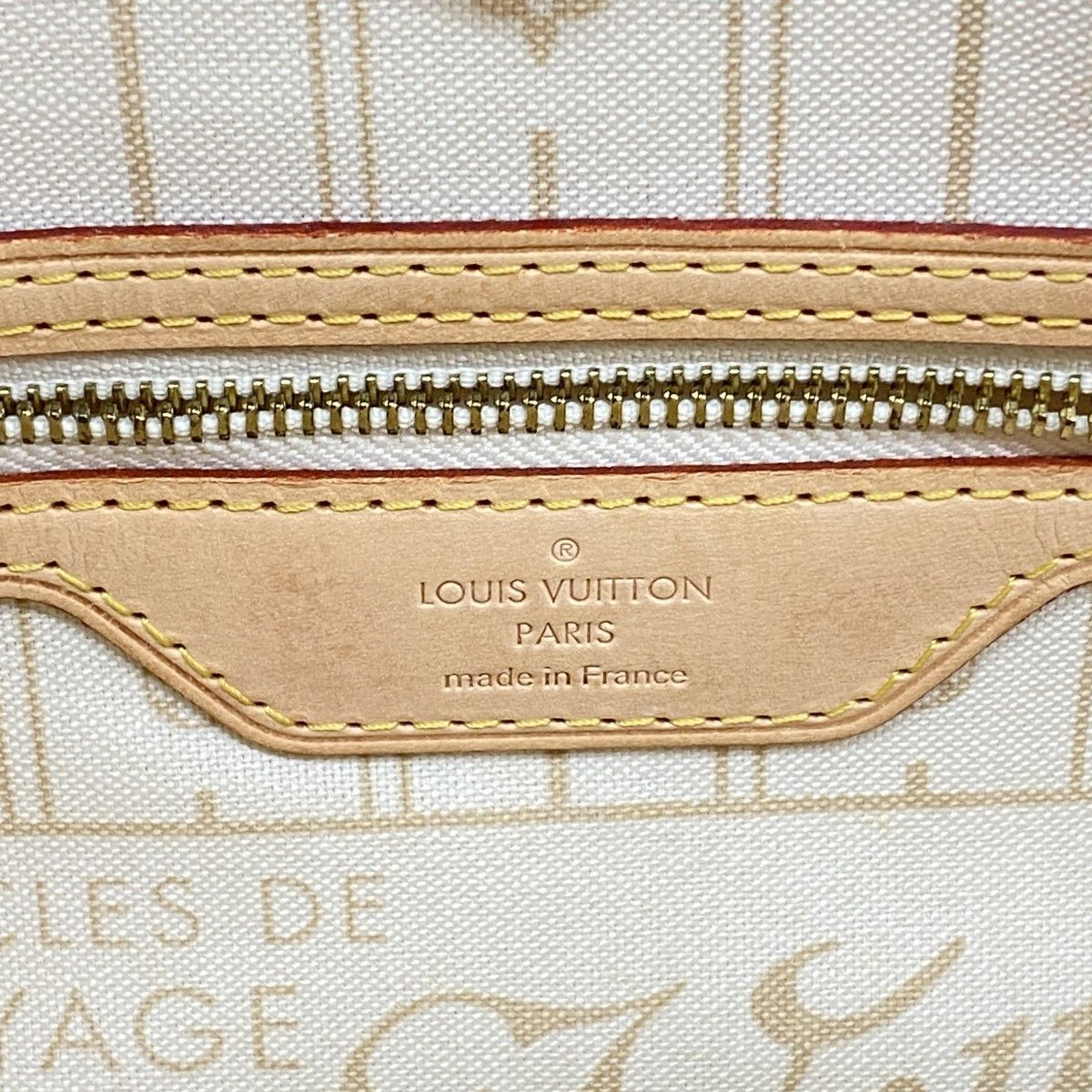 Louis Vuitton Tote Bag Damier Azur Neverfull PM White — view 5
