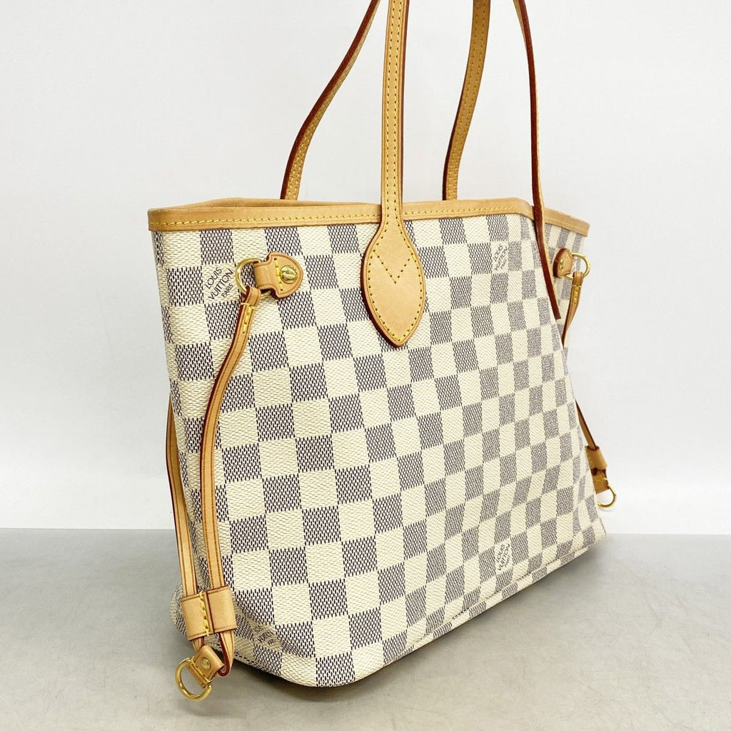 Louis Vuitton Tote Bag Damier Azur Neverfull PM White — view 2