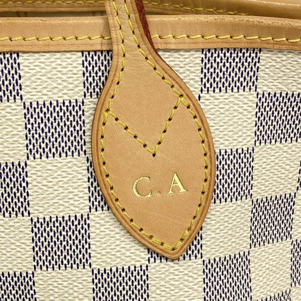 Louis Vuitton Tote Bag Damier Azur Neverfull PM White — view 6