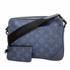 Louis Vuitton Shoulder Bag Monogram Shadow Duo Messenger Navy
