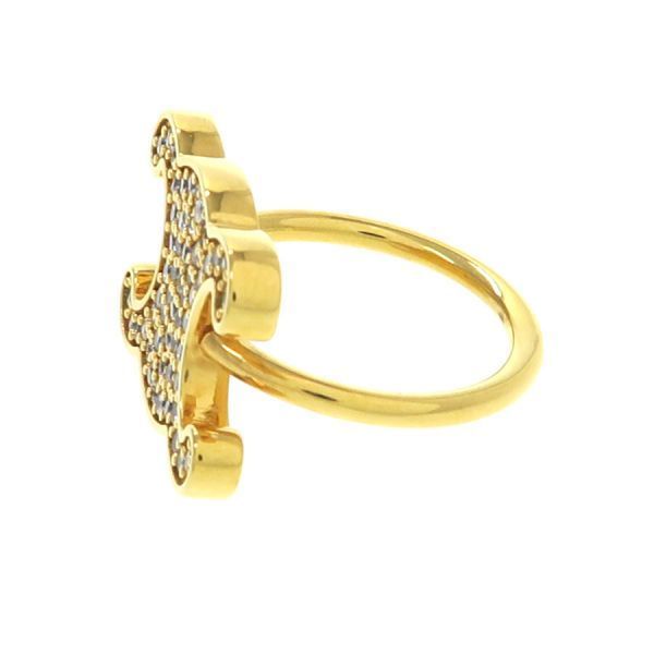 Celine Triomphe Rhinestone Ring — view 2