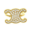 Celine Triomphe Rhinestone Ring