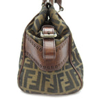 Fendi Zuka Etonico Handbag 8 Canvas Leather Brown — view 3