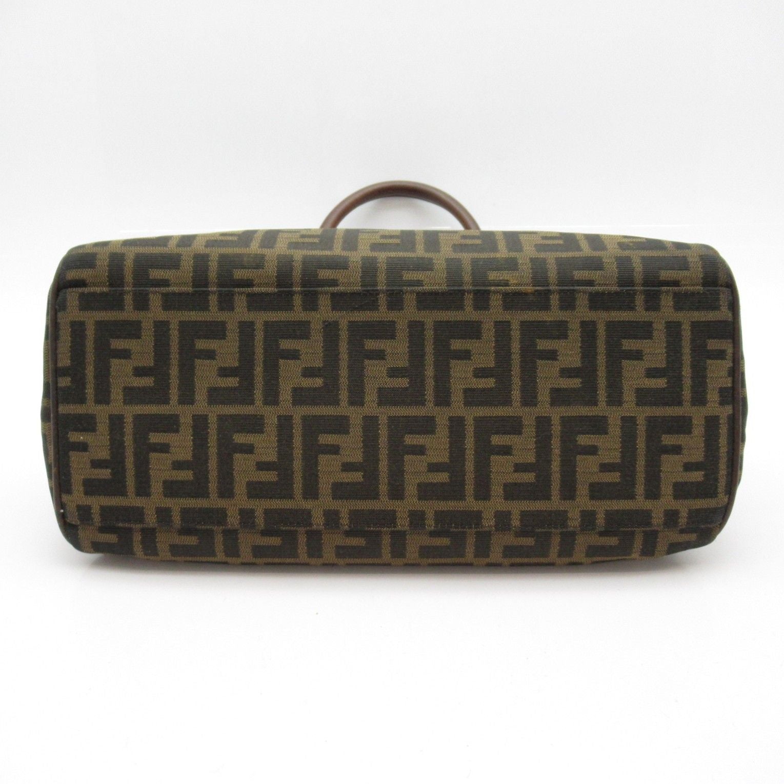 Fendi Zuka Etonico Handbag 8 Canvas Leather Brown — view 6
