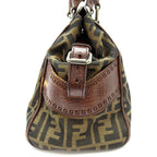 Fendi Zuka Etonico Handbag 8 Canvas Leather Brown — view 5