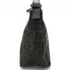 Fendi Zucchino Handbag Canvas Leather Black — view 5