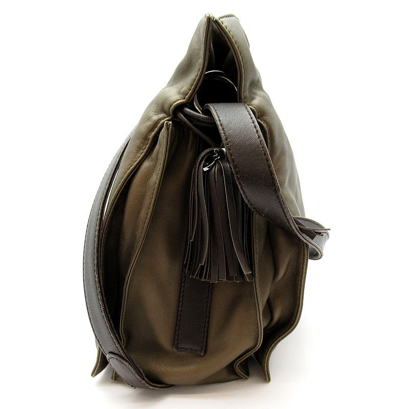 Loewe Flamenco Shoulder Bag Leather Brown — view 3