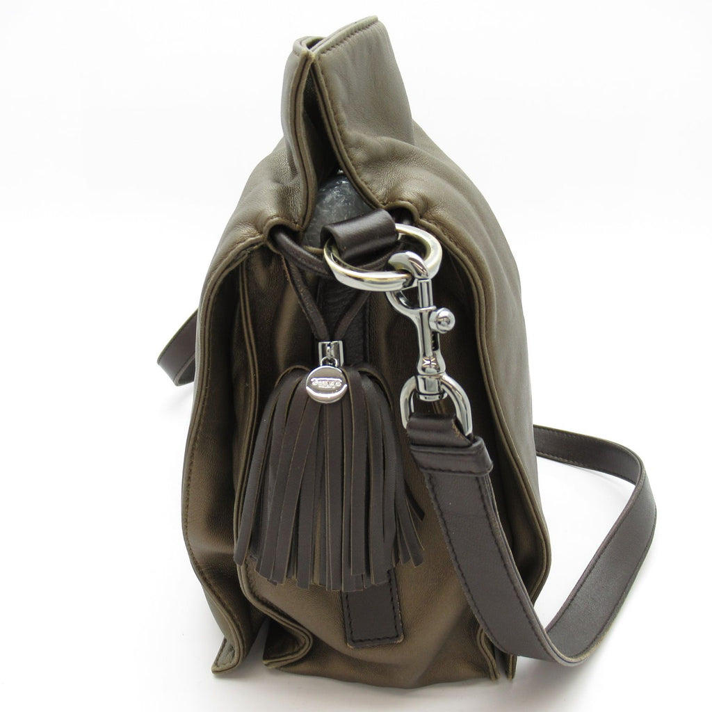 Loewe Flamenco Shoulder Bag Leather Brown — view 5