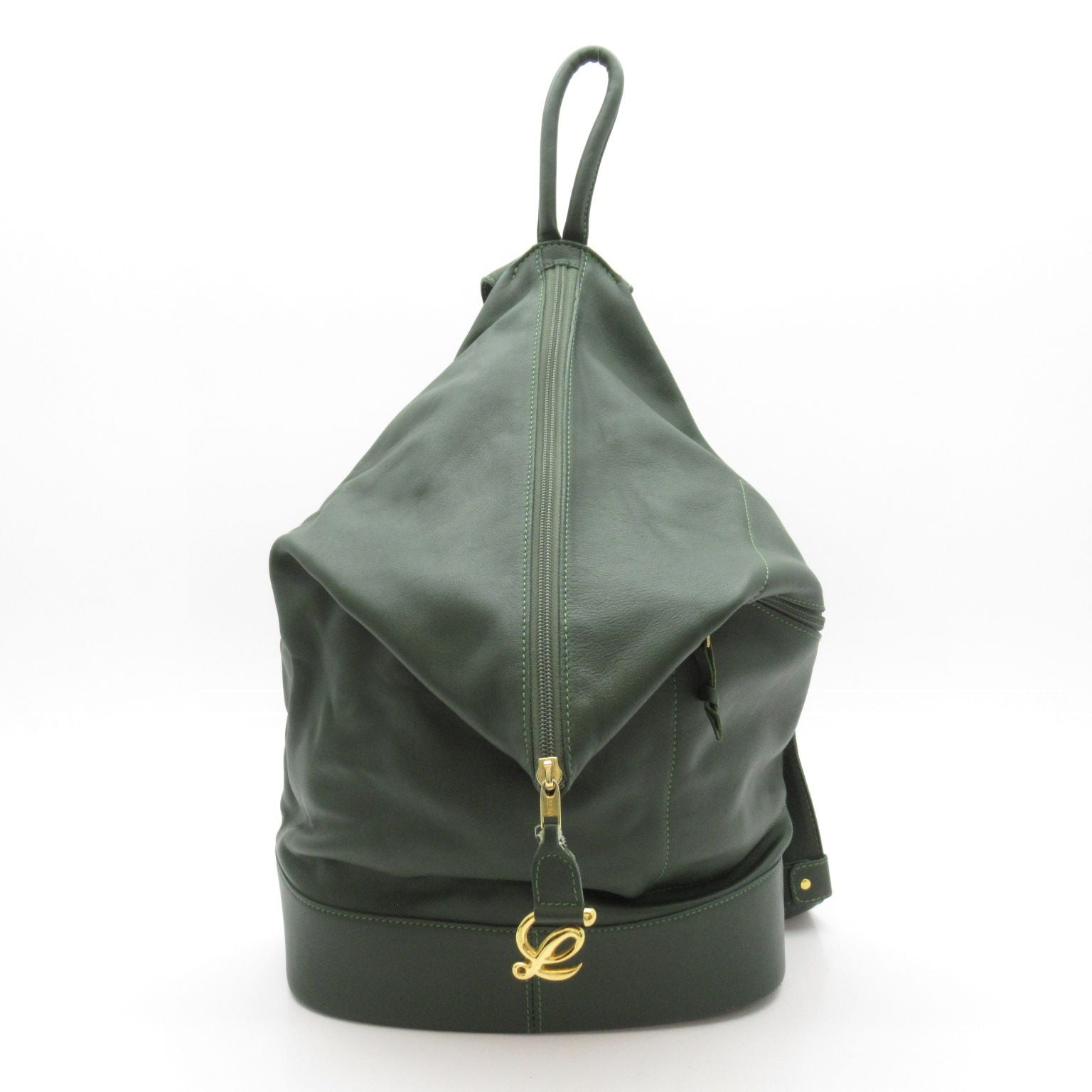 Loewe Anton Sling Backpack Leather Green
