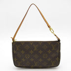 Louis Vuitton Pochette Soir Monogram Handbag Brown