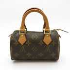Louis Vuitton Mini Speedy Monogram Handbag Brown — view 4