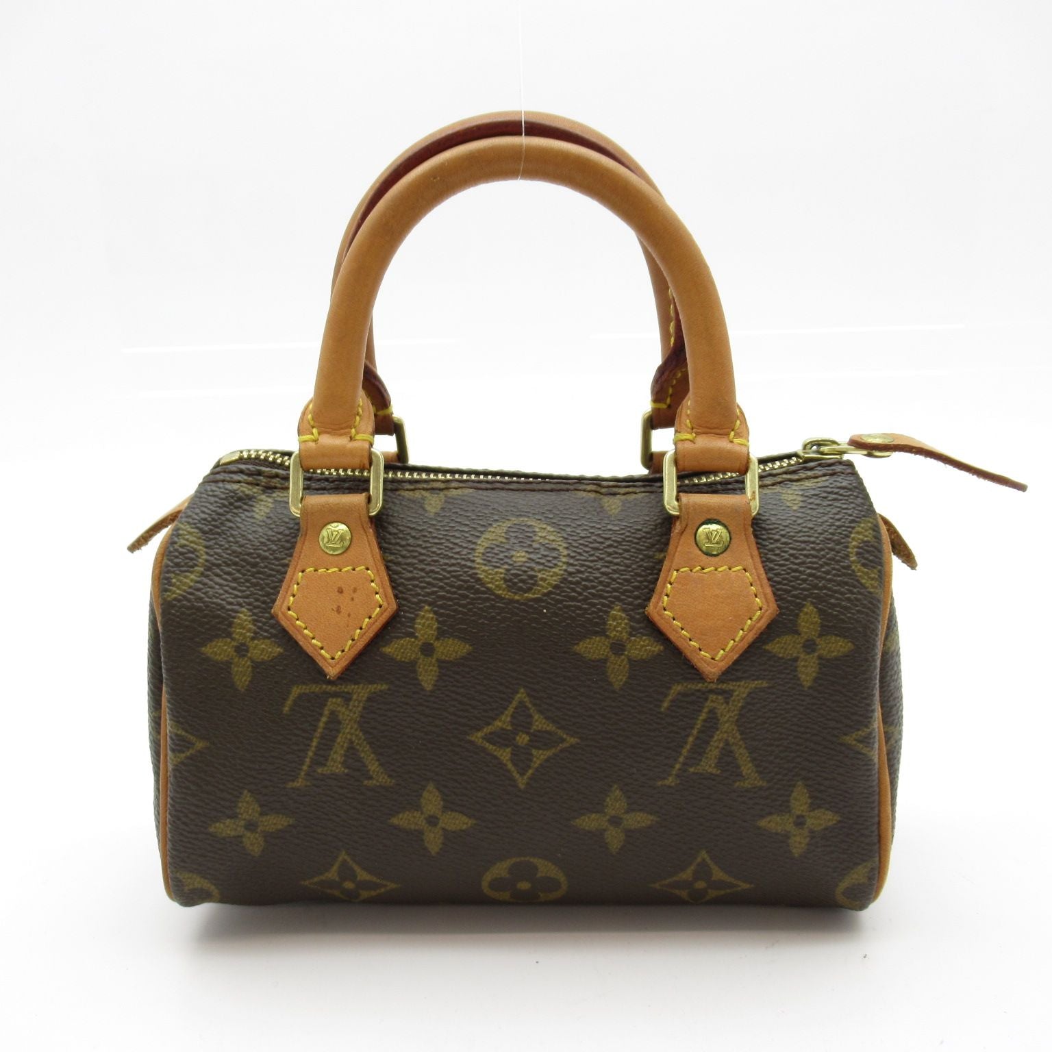 Louis Vuitton Mini Speedy Monogram Handbag Brown — view 4