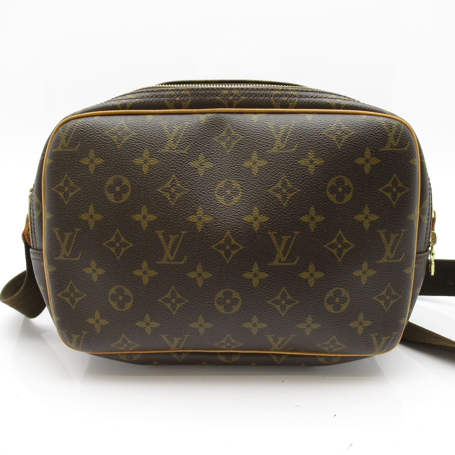 Louis Vuitton Reporter PM Monogram Shoulder Bag Brown — view 4