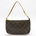 Louis Vuitton Pochette Soir Monogram Handbag Brown