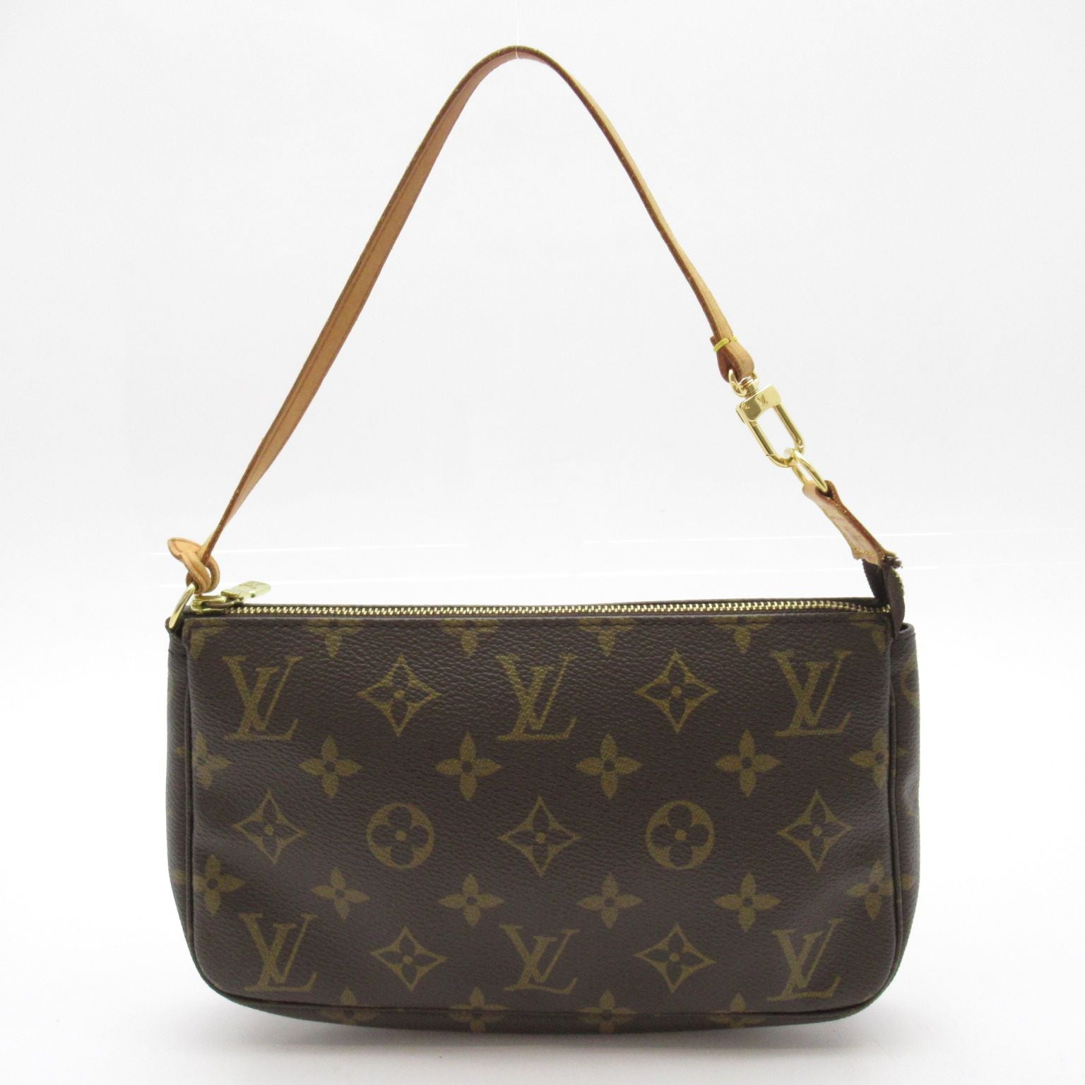 Louis Vuitton Pochette Soir Monogram Handbag Brown