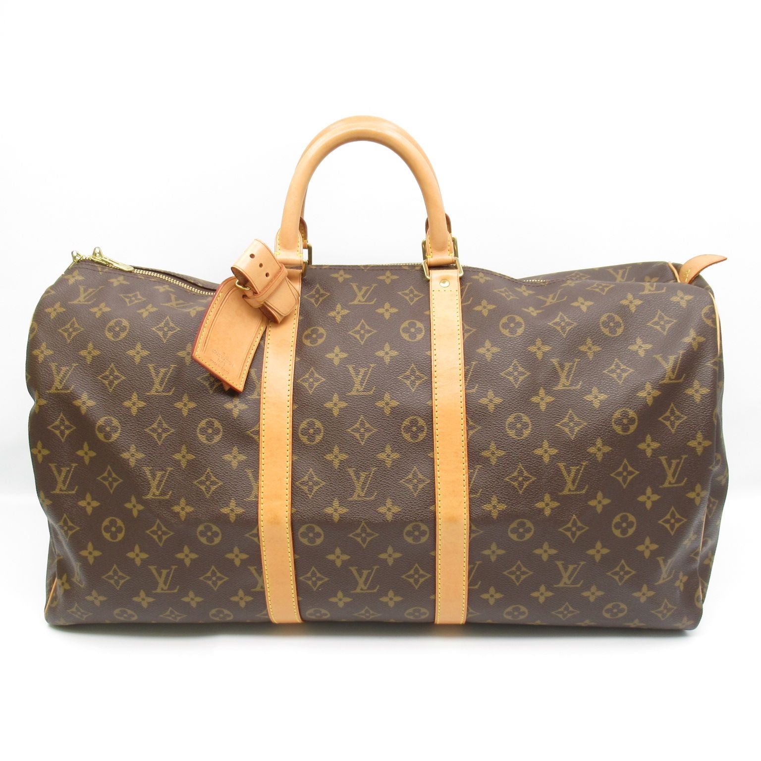 Louis Vuitton Keepall 55 Monogram Boston Bag Brown