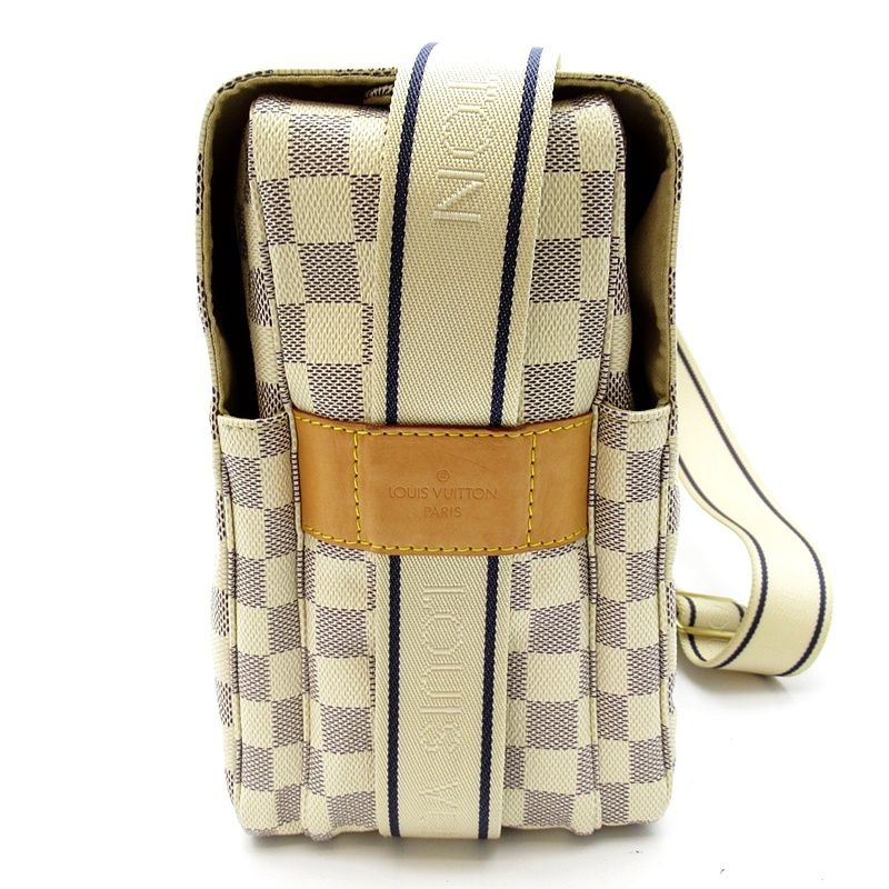 Louis Vuitton Naviglio Damier Azur Shoulder Bag White — view 5