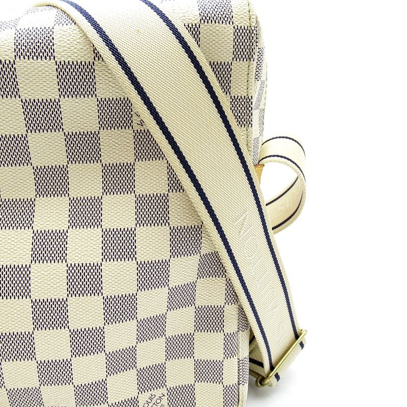 Louis Vuitton Naviglio Damier Azur Shoulder Bag White — view 2