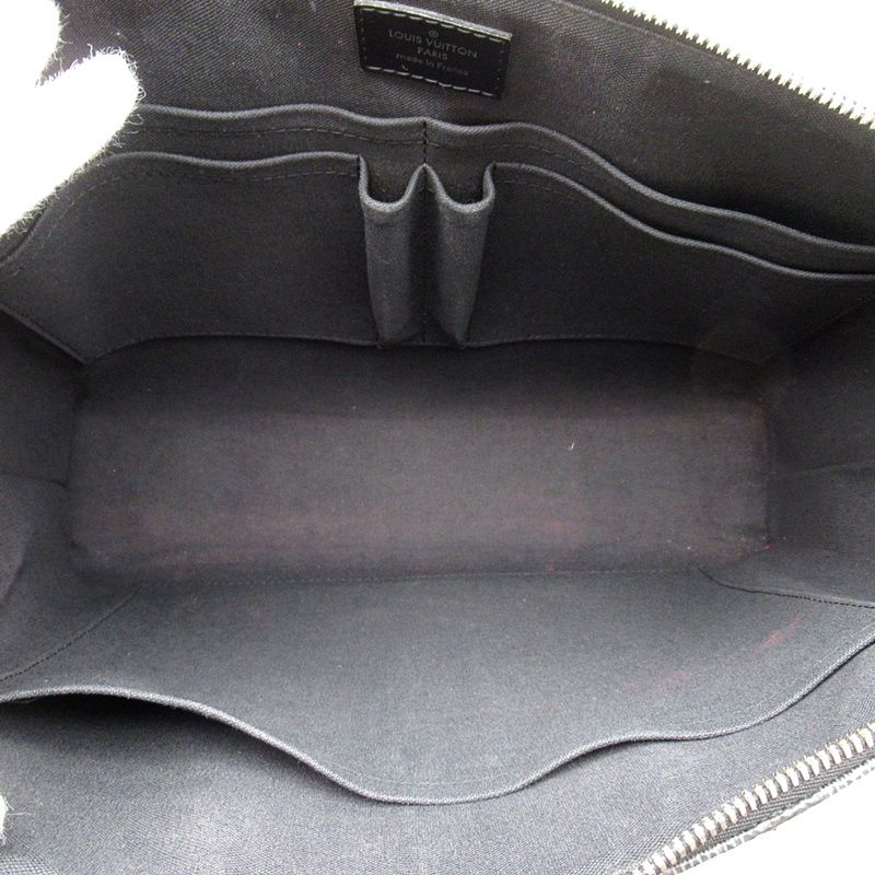 Louis Vuitton Porte Documents Jules Damier Graphite Business Bag Black Gray — view 7
