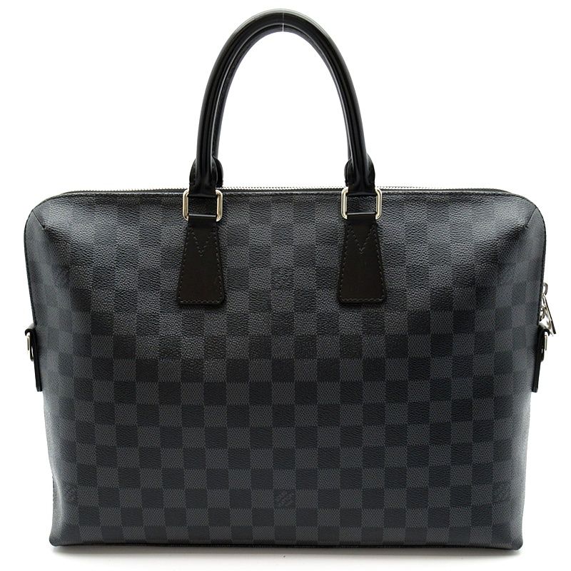 Louis Vuitton Porte Documents Jules Damier Graphite Business Bag Black Gray