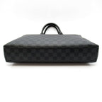 Louis Vuitton Porte Documents Jules Damier Graphite Business Bag Black Gray — view 6