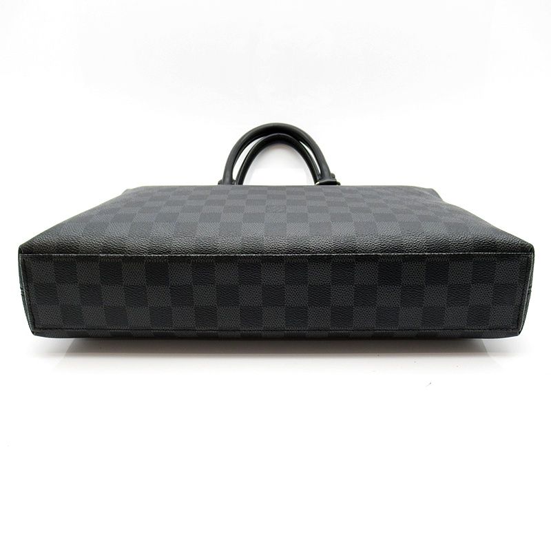 Louis Vuitton Porte Documents Jules Damier Graphite Business Bag Black Gray — view 6