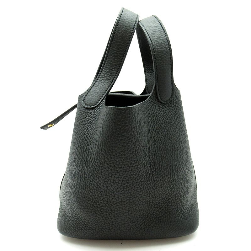 Hermes Picotin Lock PM Taurillon Clemence Handbag Black