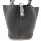 Hermes Picotin Lock PM Taurillon Clemence Handbag Black — view 5
