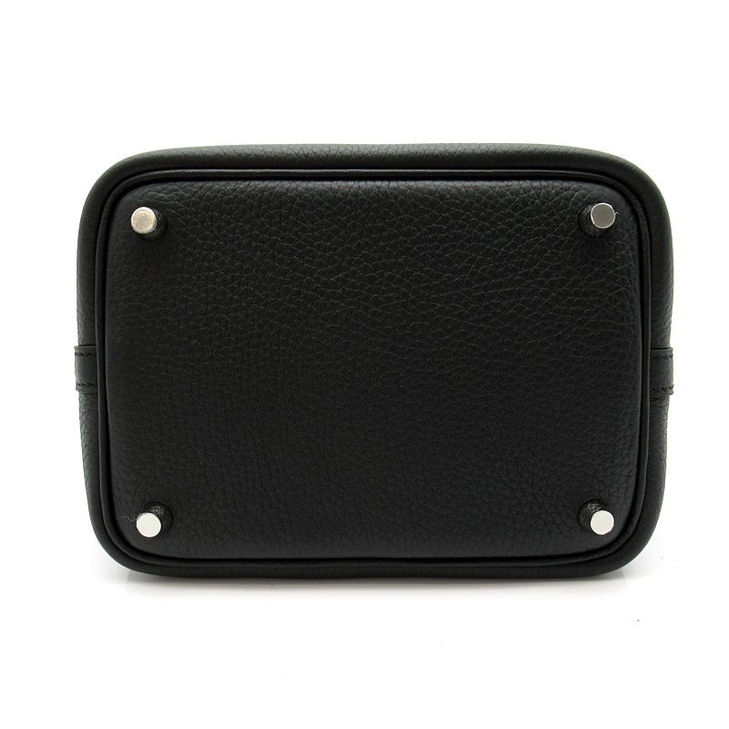 Hermes Picotin Lock PM Taurillon Clemence Handbag Black — view 6