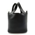 Hermes Picotin Lock PM Taurillon Clemence Handbag Black