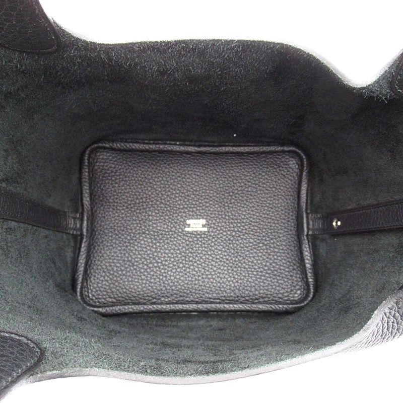 Hermes Picotin Lock PM Taurillon Clemence Handbag Black — view 7