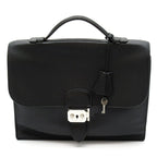 Hermes Sac a Depeches 27 Taurillon Clemence Business Bag Black