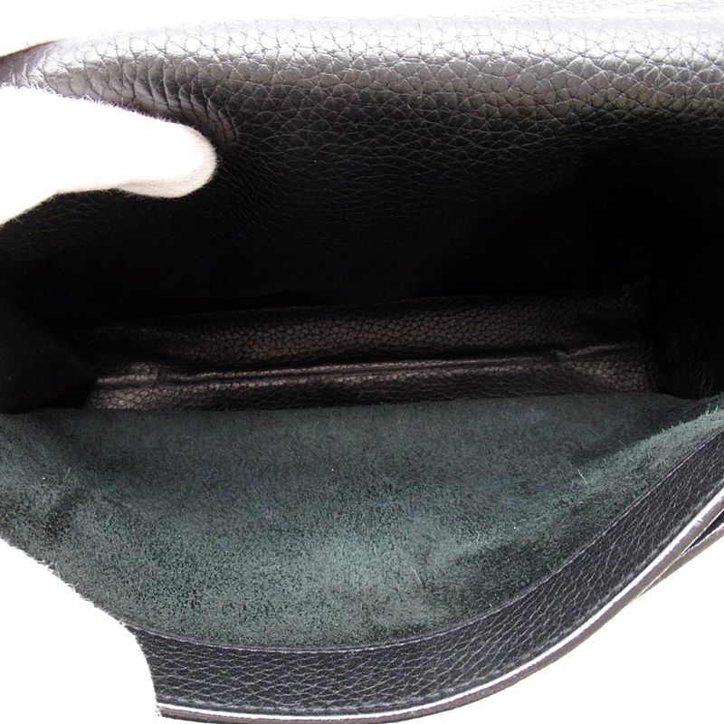 Hermes Sac a Depeches 27 Taurillon Clemence Business Bag Black — view 7