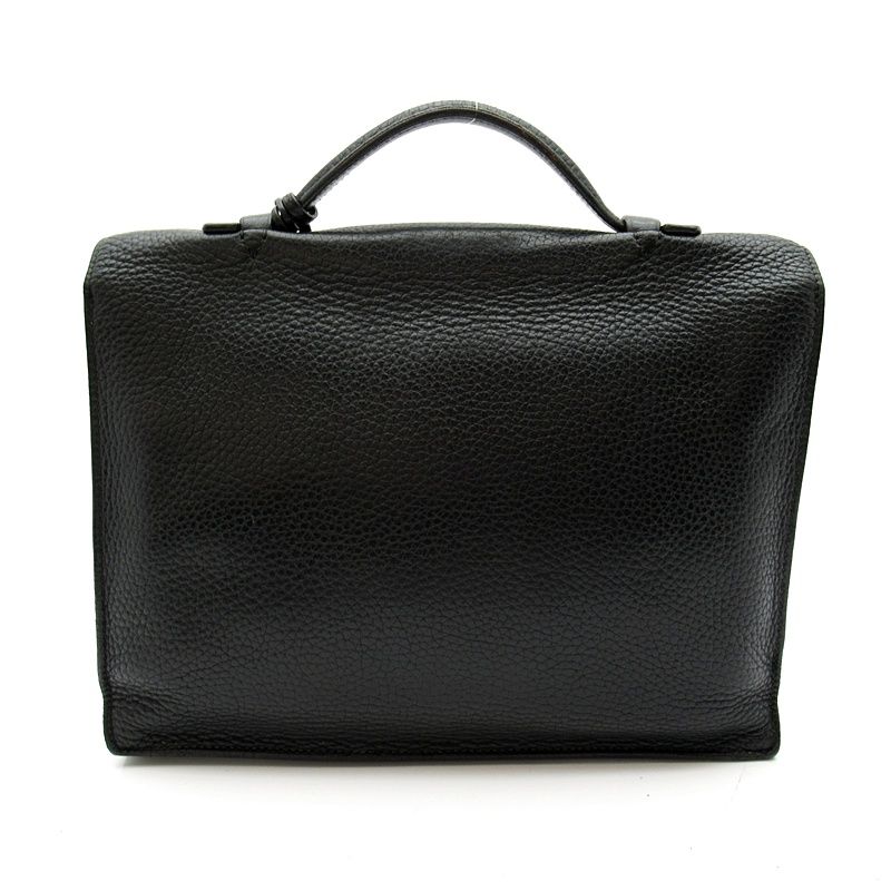 Hermes Sac a Depeches 27 Taurillon Clemence Business Bag Black — view 4