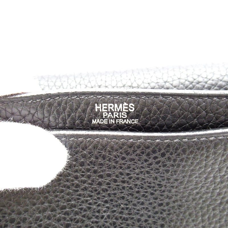 Hermes Sac a Depeches 27 Taurillon Clemence Business Bag Black — view 8