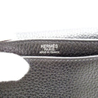 Hermes Sac a Depeches 27 Taurillon Clemence Business Bag Black — view 8